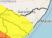 Inmet emite alerta de chuvas e ventos fortes para 57 cidades de AL
