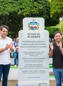 Prefeitura de Santana do Mundaú e Governo de Alagoas entregam 9 km de pavimentação asfáltica por meio do Pró-Estrada