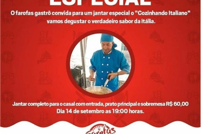 Noite de sabores reúne cozinha brasileira e italiana em jantar especial no Farofas Gastrô