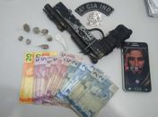 Material apreendido pelos militares da 4ª Companhia Independente