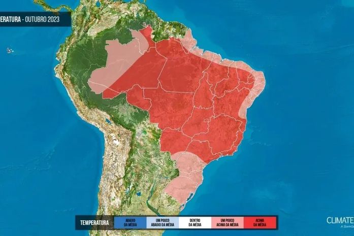 Outubro deve ter temperaturas acima da média e possível onda de calor no Brasil, diz Climatempo