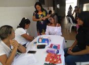 Foram realizados testes de glicemia e aferição de pressão nas servidoras.