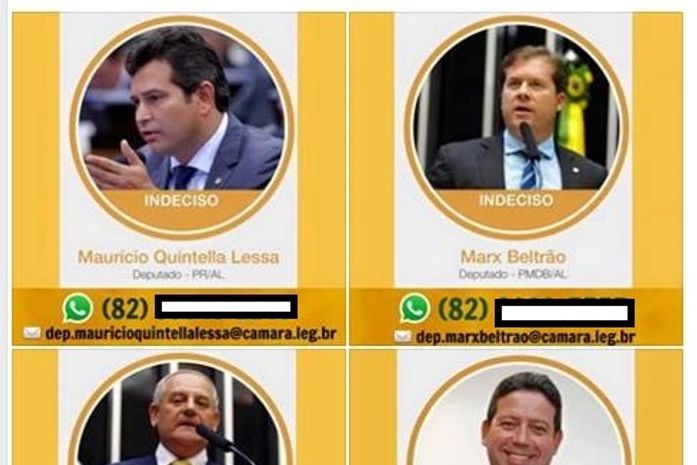 Post divulgado por jornalista
