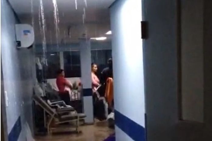 Ala do HGE reformada recentemente apresentou vazamentos de água devido às fortes chuvas