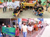 Em Piranhas, caminhadas marcam dia de conscientização sobre o Maio Laranja e Luta Antimanicomial⠀
