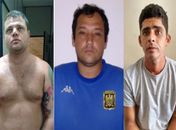 Rafael Frey Biehl, 30 anos, Rafael Dorville de Melo, 32 anos, e Thiago Amâncio da Silva, 29 anos