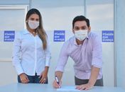 São José da Laje: Prefeito assina Ordem de Serviço para construção de UBS. Obra já foi iniciada.