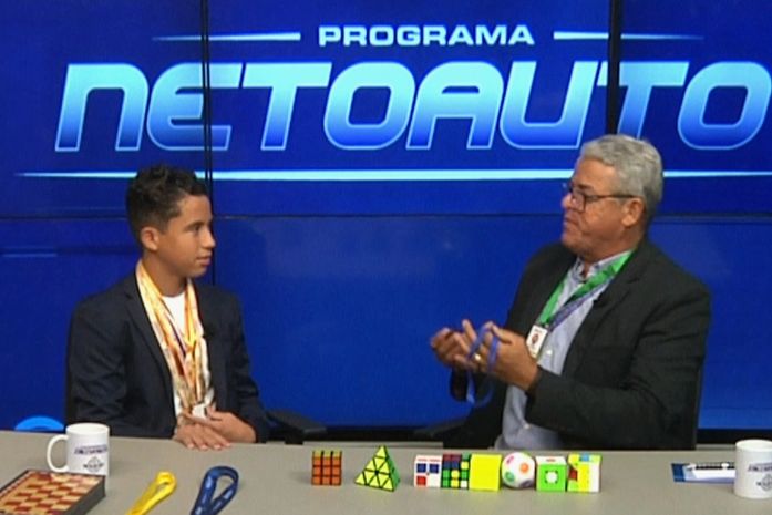 Programa Neto Auto entrevista Isac Vinícius, o pequeno gênio multimedalista