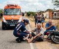 Dois idosos ficam feridos após queda de moto em Santana do Ipanema