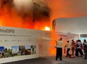 Incêndio atinge parte do pavilhão da COP30, em Belém