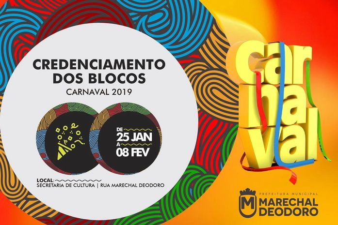 Carnaval 2019: Prefeitura abre credenciamento para blocos carnavalescos de Marechal Deodoro