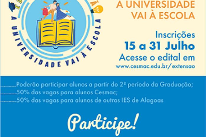 Projeto de Extensão “Educação Em Ação: a Universidade vai à Escola” abre inscrições para seleção 2021.2