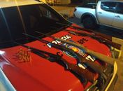 Armas foram apreendidas após ação do BPE em Ipioca
