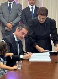 Novo conselheiro do TCE/AL, Bruno Toledo é empossado em cerimônia na Presidência