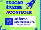 18 alunos da rede municipal de Branquinha são aprovados no IFAL