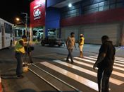 SMTT inicia pintura de sinalização das faixas de pedestres e lombadas em Arapiraca