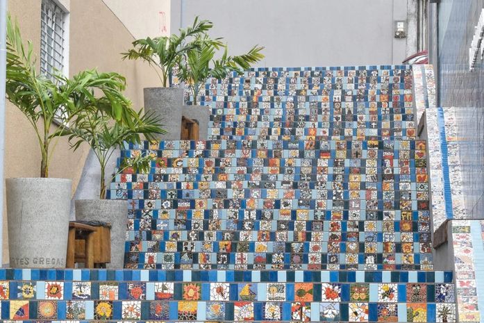 Escadaria na ladeira da Catedral.