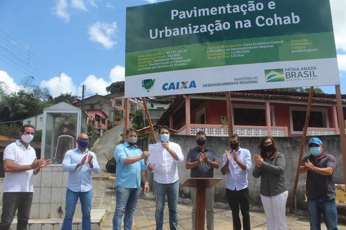 Prefeito de Santana do Mundaú assina ordem de serviço para urbanização e pavimentação da Cohab e inaugura Unidade de Apoio à Saúde em Comunidade Quilombola 