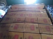 Carga de cigarros contrabandeados apreendida em Penedo.