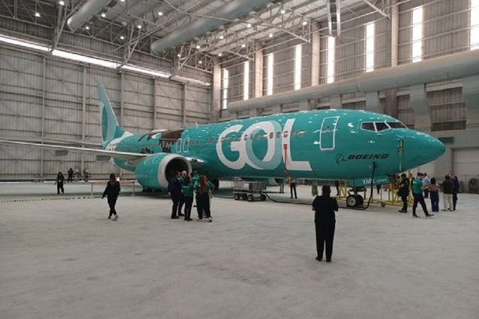 Lançamento do novo avião da Gol 