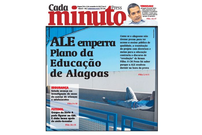 Capa da Edição 108 do jornal CadaMinuto Press
