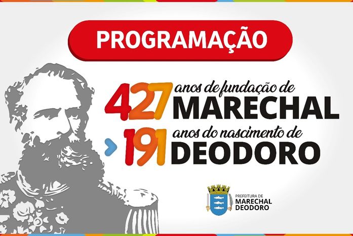 Prefeitura divulga programação dos 427 anos de fundação de Marechal Deodoro
