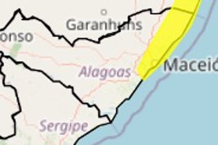 Inmet emite alerta acumulado de chuvas para Maceió e mais 26 cidades de AL