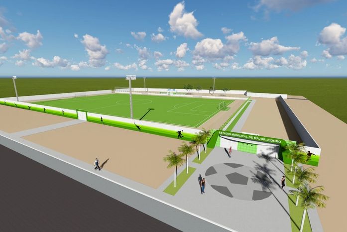 Major isidoro vai ganhar o mais moderno campo de futebol do interior de Alagoas, todo em Grama Sintética