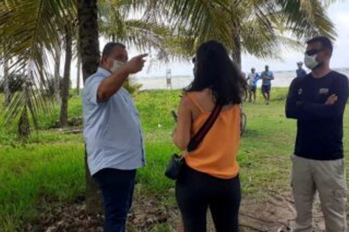 Técnicos do IMA vistoriam área do projeto piloto Bandeira Azul em Porto de Pedras