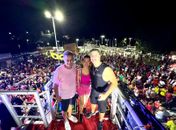 Carna Branquinha: trio elétrico arrastou multidão de foliões neste domingo
