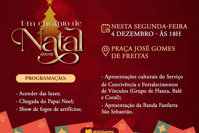 Branquinha se prepara para mais uma edição do “Um Encanto de Natal”