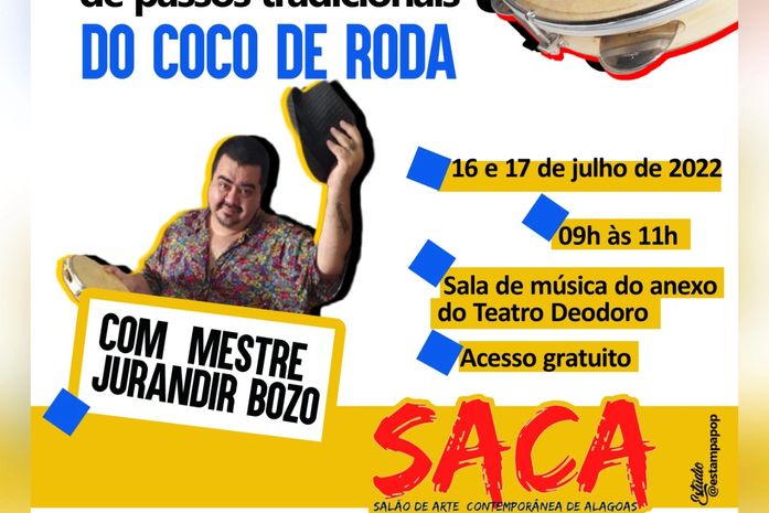 Salão Internacional de Arte Contemporânea de Alagoas realiza oficina de coco de roda