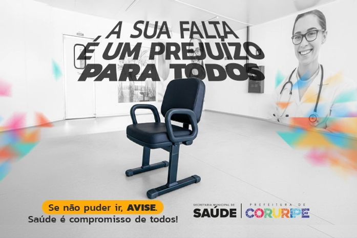 Prefeitura de Coruripe lança campanha para combater faltas em consultas e exames na rede municipal de saúde