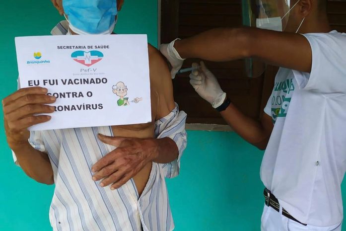 Mais de 180 idosos do município de Branquinha já receberam a primeira dose contra a COVID-19