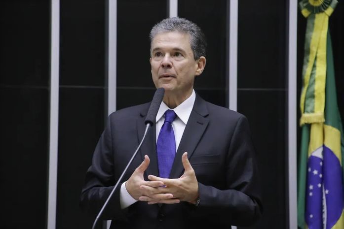 O ministro da Pesca e Aquicultura, André de Paula