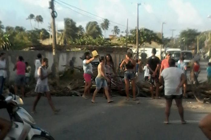 Protesto no litoral norte