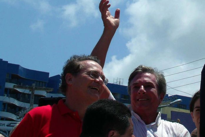 Renan Calheiros e Fernando Collor, em 2014