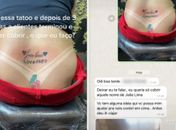 Profissional revela que a mulher veio do Pará para tatuar e disse que queria cobrir antes de ir embora no dia seguinte 