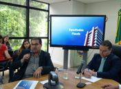 Secretário da Fazenda, George Santoro e governador Renan Filho