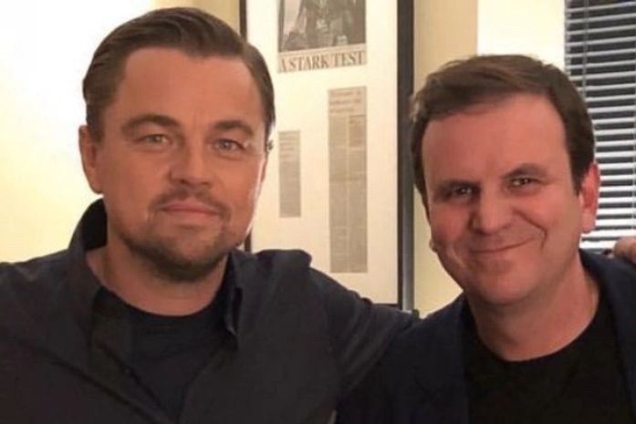 Eduardo Paes tira sarro de Bolsonaro com foto ao lado de Leonardo DiCaprio