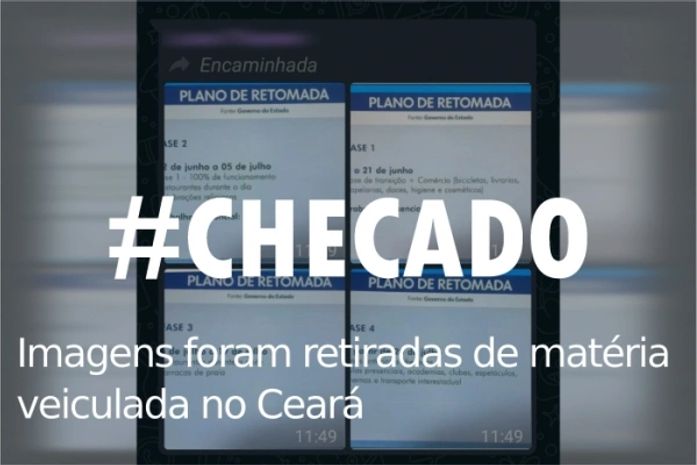 Imagens com datas para reabertura do comércio não são de Alagoas