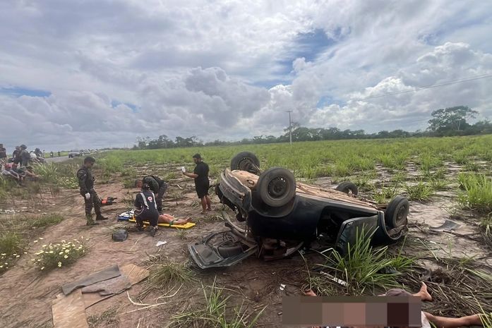 Capotamento de veículo deixa seis feridos na rodovia AL-104, em Teotônio Vilela; uma das vítimas está em estado grave