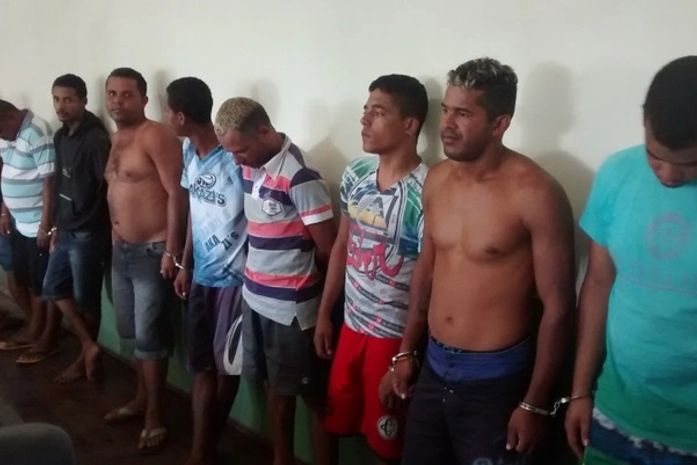 Presos na operação deflagrada em Arapiraca (Foto: Adalberto Custódio)
