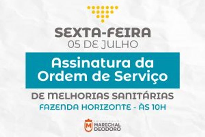 Nesta sexta-feira (05): Prefeito Cacau assina ordem de serviço de melhoria sanitária na zona rural