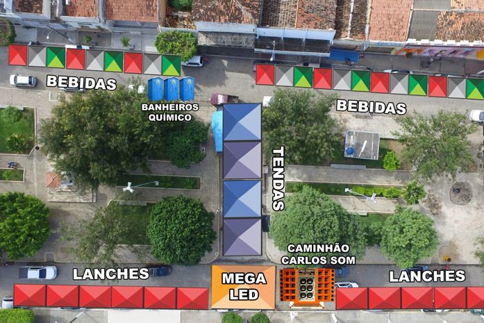 Praça da Penha, cuja foto retrata a dimensão da "Arena da Copa"