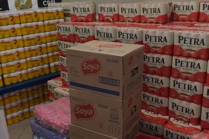 Carga com 12 mil latas de cerveja e outros produtos, avaliada em R$ 45 mil reais foi recuperada