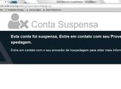 Conta da página está suspensa