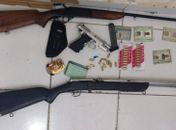 Material apreendido, durante a operação policial