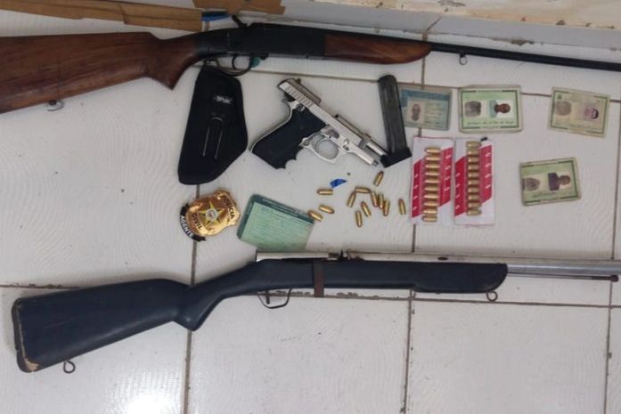 Material apreendido, durante a operação policial