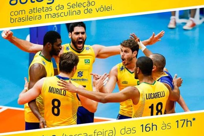 Shopping receberá seleção brasileira masculina de vôlei para tarde de autógrafos